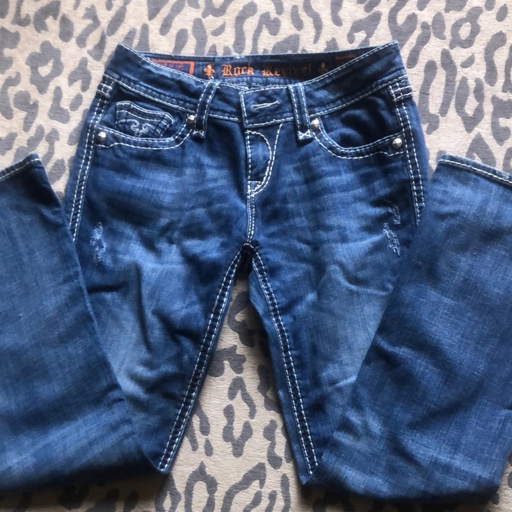 Womens Rock Revival Blake Easy Bootcut jeans size 28